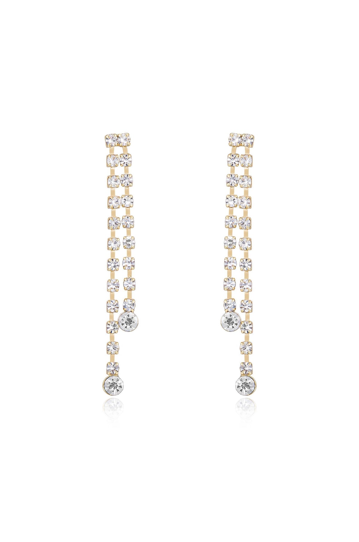 Crystal Sun Shower Dangle Earrings